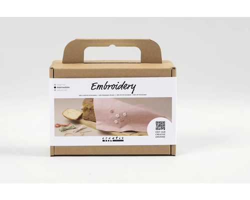 Mini kit créatif Broder des servittes en papier, rose