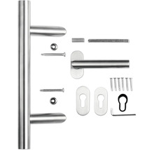 Set de garniture de porte avec béquille et matériel de fixation