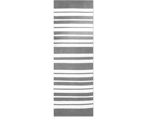 Tapis de chiffon Stripe gris 60x180 cm