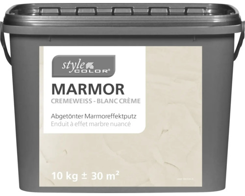 Enduit à effet marbre nuancé MARBRE StyleColor blanc crème 10 kg