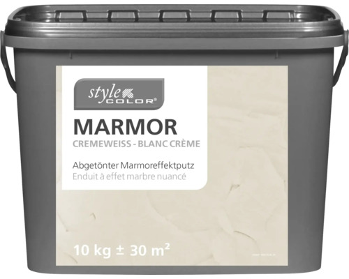 StyleColor MARMOR Abgetönter Marmoreffektputz cremeweiss 10 kg Marmoreffektputz Creme Weiss im 10 kg Eimer
