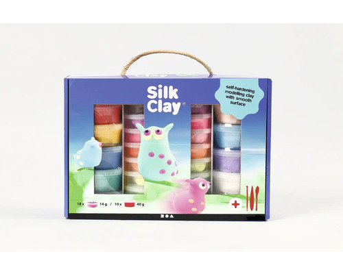 Silk Clay® Set, sortiert mit 28 Dosen inkl. Werkzeug