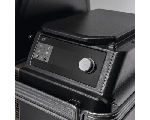 Vue détaillée du panneau de commande d''un gril