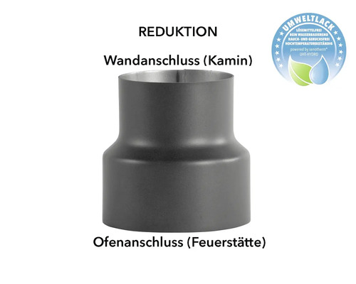 Ofenrohr Reduzierung für Wand- und Ofenanschluss, Rauchrohr