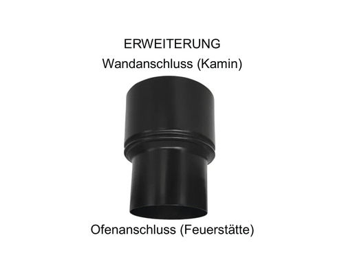 Extension de tuyau de poêle à granulés Bertrams Ø 80 mm revêtu par poudre noir 150 m