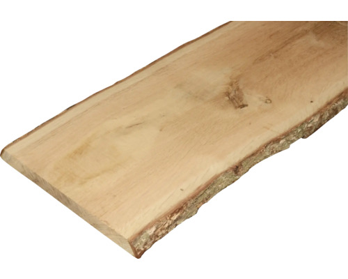 Planche en bois massif chêne brut des deux côtés avec flache 1200 x 260-250 x 22 mm