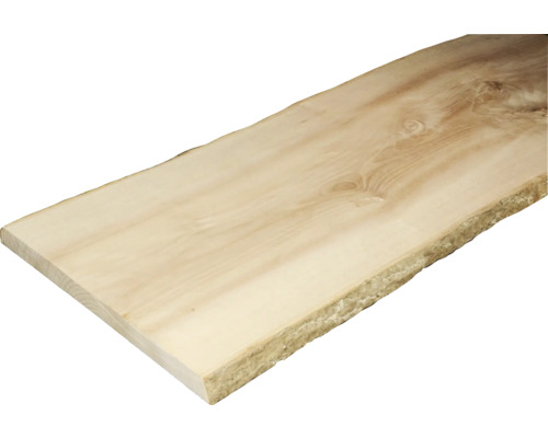 Planche en bois massif frêne brut des deux côtés avec flache