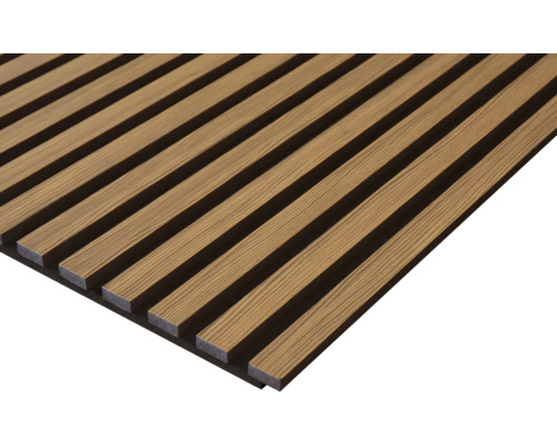 Panneau acoustique décor Zebrano 2400 x 572 x 19 mm