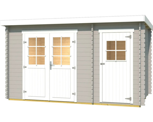 Abri de jardin avec double porte et porte simple