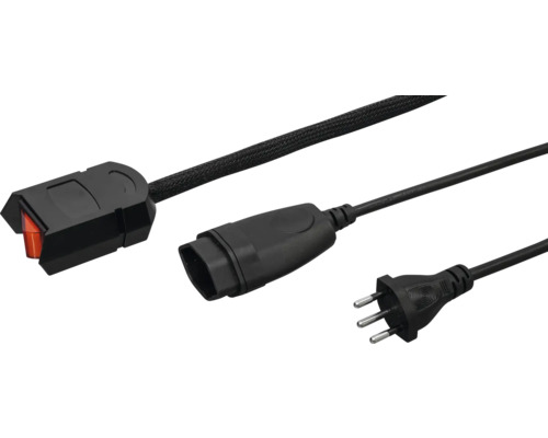 Verlängerungskabel Mouse 3G1mm2 5m Verlängerungskabel mit Schalter und Eurostecker