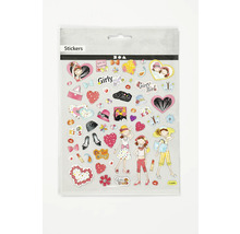 Aufkleberbogen mit Motiven zum Thema Mädchen