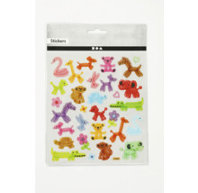 Aufkleberbogen mit verschiedenen Tiermotiven