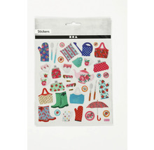 Dekoraufkleber mit Motiven von Teekanne, Giesskanne und Küchenutensilien