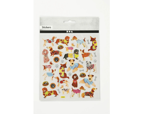 Sticker selbstklebend, Hunde, 15x16.5 cm