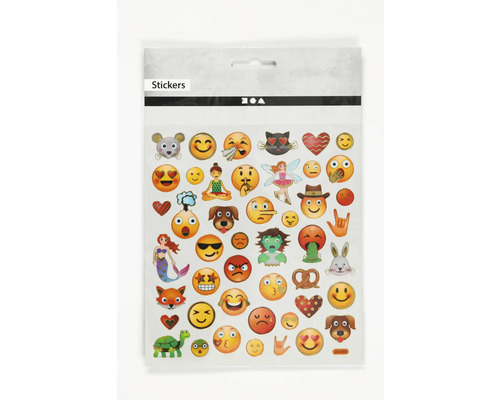 Autocollant, Emojis, 15x16.5 cm