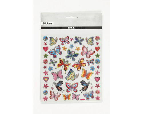 Sticker selbstklebend, Schmetterlinge, 15x16.5 cm