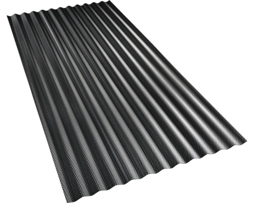 Gutta Guttanit+ Wellplatte 76/18 schwarz 2000 x 900 x 2,25 mm Wellplatte aus Metall