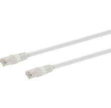 Câble réseau blanc avec connecteurs RJ45