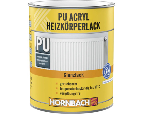 HORNBACH Heizkörperlack RAL 9010 reinweiss glänzend 375 ml PU Acryl Heizkörperlack Dose