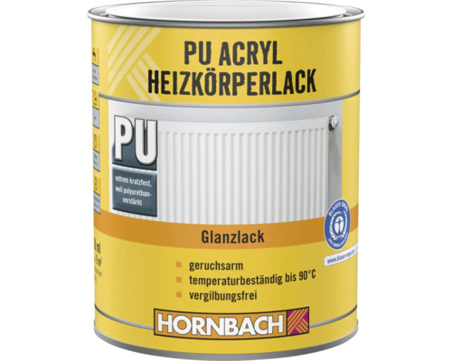 HORNBACH Heizkörperlack RAL 9010 reinweiss glänzend 2 l PU Acryl Heizkörperlack Dose