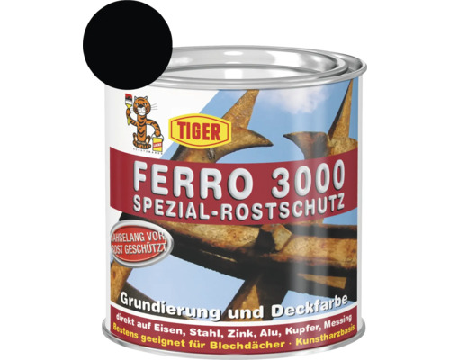 Tiger Ferro 3000 Spezial-Rostschutz Grundierung und Deckfarbe in Metalldose