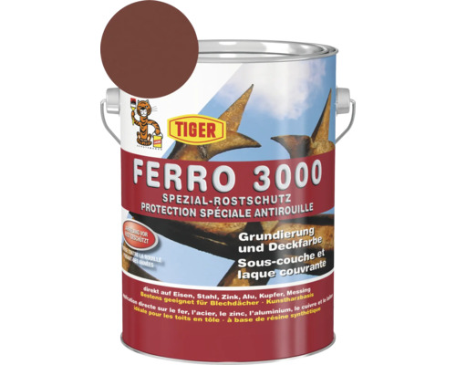 Tiger Ferro 3000 Spezial Rostschutz Grundierung und Deckfarbe im Metalleimer
