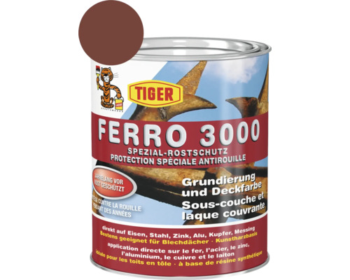 Tiger Ferro 3000 Spezial-Rostschutz Grundierung und Deckfarbe in einer Farbdose