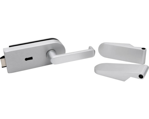 Serrure de porte en verre avec ensemble de poignées