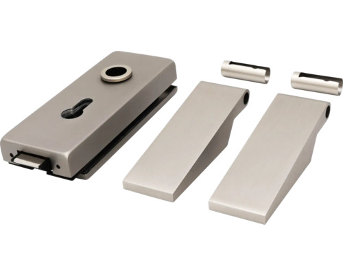 Set de serrure de porte en verre avec poignées et boîtier de serrure