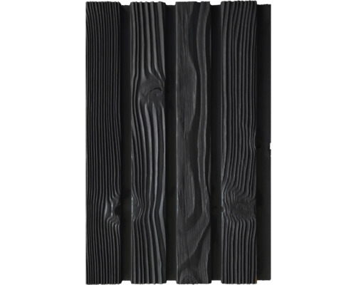 Profilé de plinthe épicéa du Nord thermo noir traité avec 3 rainures 20,5x192x2650 mm
