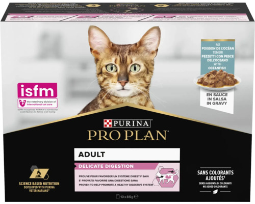 Purina Pro Plan Adult Delicate Digestion nourriture pour chat, multipack