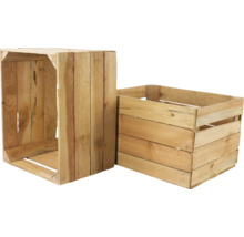 Deux caisses en bois pour le stockage ou la décoration