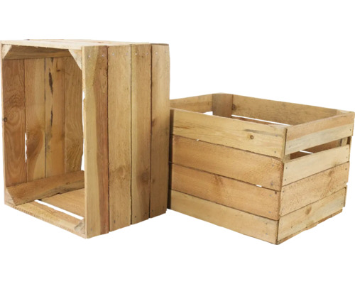 Deux caisses en bois pour le stockage ou la décoration