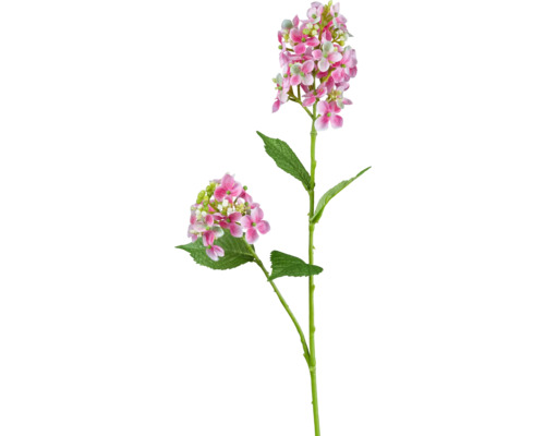 Plante artificielle hortensia sauvage H 66 cm rose