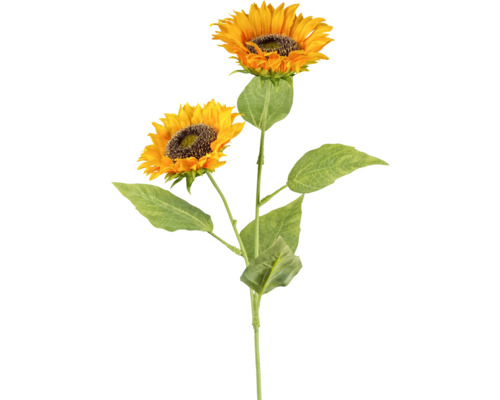 Fleur artificielle Tournesol H 66 cm jaune