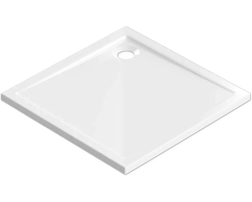 Receveur de douche Jungborn Cinque 90 x 90 x 2.5 cm blanc brillant 6032060 Receveur de douche carré avec écoulement