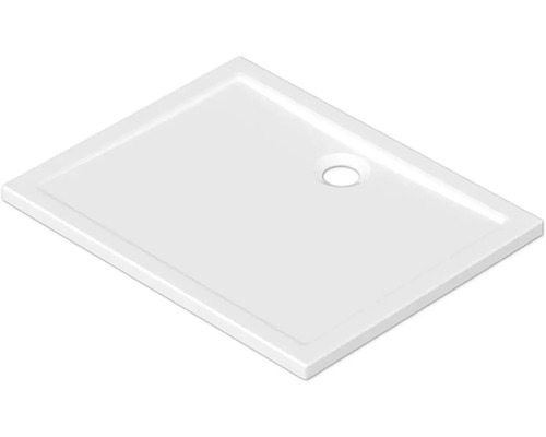 Receveur de douche Jungborn Cinque 80 x 100 x 2.5 cm blanc brillant 6031840 Receveur de douche rectangulaire avec écoulement
