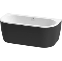 Baignoire ovale form&style SANSIBAR 75 x 160 cm blanc/noir brillant