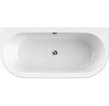 Baignoire ovale form&style SANSIBAR 75 x 160 cm blanc/noir brillant