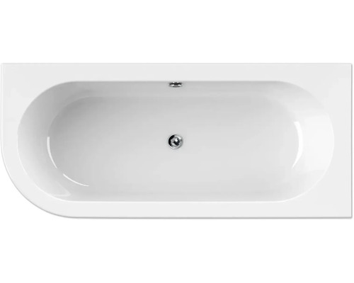 Vue de dessus d''une baignoire avec garniture d''écoulement