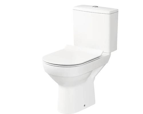 Combinaison WC City avec réservoir de chasse d’eau, abattant de WC et abaissement automatique blanc