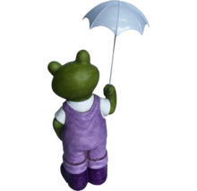 Figurine décorative Lafiora Grenouille avec parapluie H 45 cm lilas