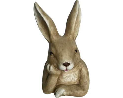 Lafiora Figurine décorative Lapin assis 39 cm brun