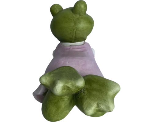 Vue arrière d''une figurine de grenouille avec une robe
