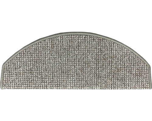 Tapis d'escalier Titan semi-circulaire gris 23,5x65x4,5 cm