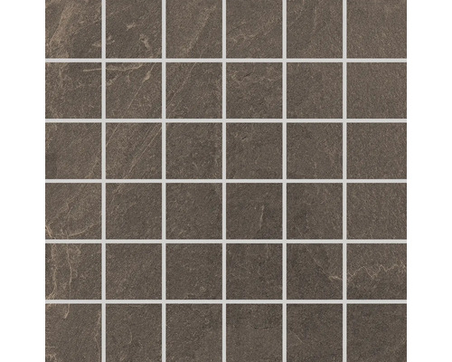 Feinsteinzeugmosaik Meran bronze BxLxS 29.7x29.7x0.6 cm Mosaikfliese aus Steinzeug
