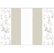 Panneau japonais avec motif de feuilles et rideau plat textile