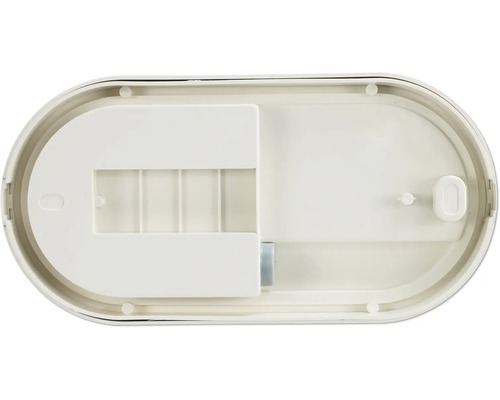 Armoire de toilette ovale à LED vue d''en bas