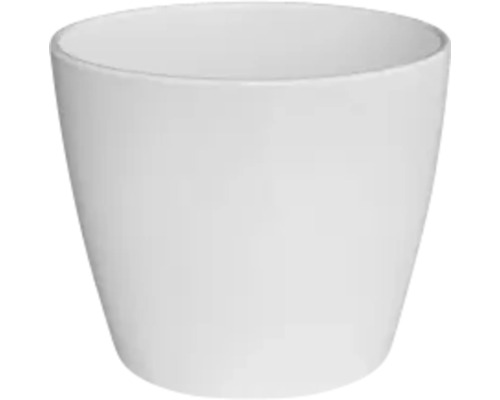 Cache-pot Jarah céramique Ø 12 x 12 x 10 cm blanc
