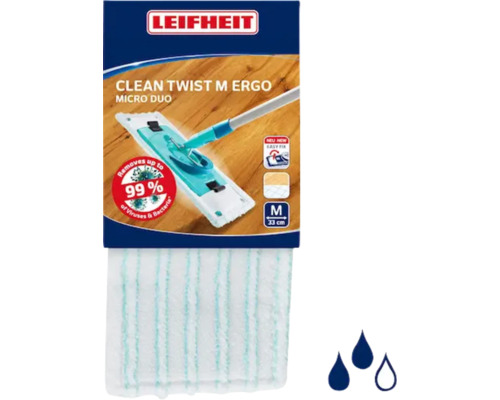 Leifheit Clean Twist M Ergo Micro Duo Housse de balai